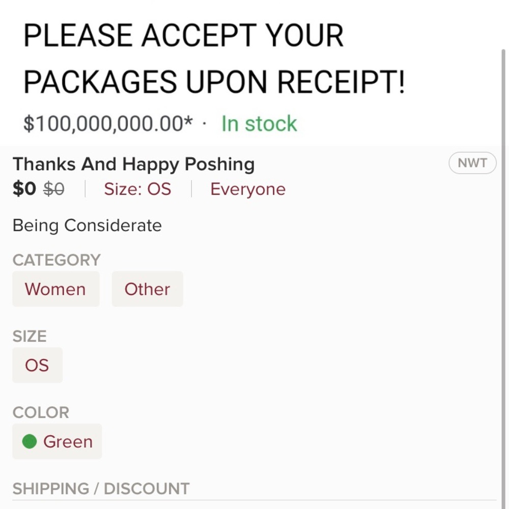 Thanks And Happy Poshing